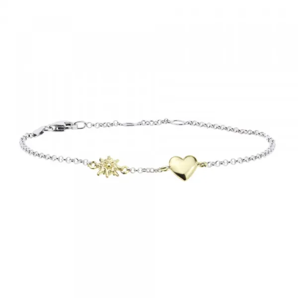 Pack Madre e Hija Pulsera Corazón Dorado*Eguzkilore New