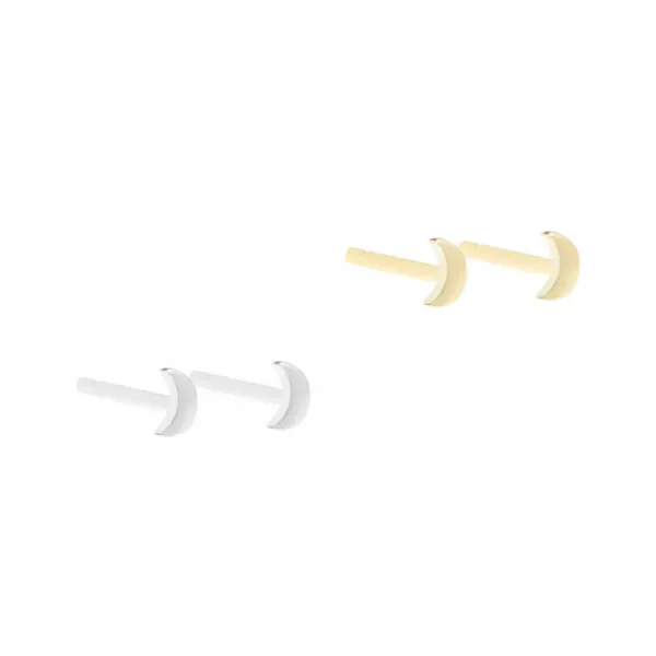 Pack Piercings Media Luna Plata 4 Uds*Eguzkilore Best