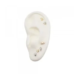 Pack Piercings Media Luna Plata 4 Uds*Eguzkilore Best