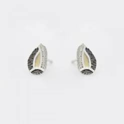 Pendientes Almendra Vitoria Plata y Lámina de Oro*Eguzkilore