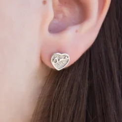 Pendientes Ama Corazón Plata*Eguzkilore Discount