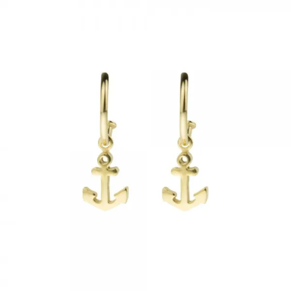 Pendientes Aro Ancla de plata dorada*Eguzkilore Best