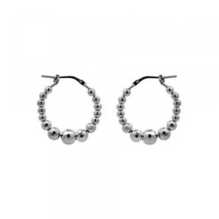 Pendientes Aro Bolitas Rutenio 20mm*Eguzkilore Discount