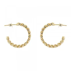 Pendientes Aro Chain Plata Dorada 22mm*Eguzkilore Best