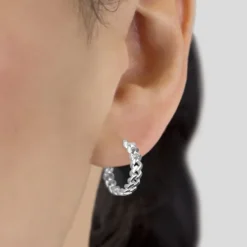 Pendientes Aro Chain Plata 22mm*Eguzkilore Clearance