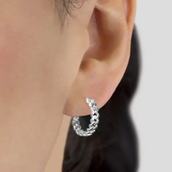 Pendientes Aro Chain Plata 22mm*Eguzkilore Clearance