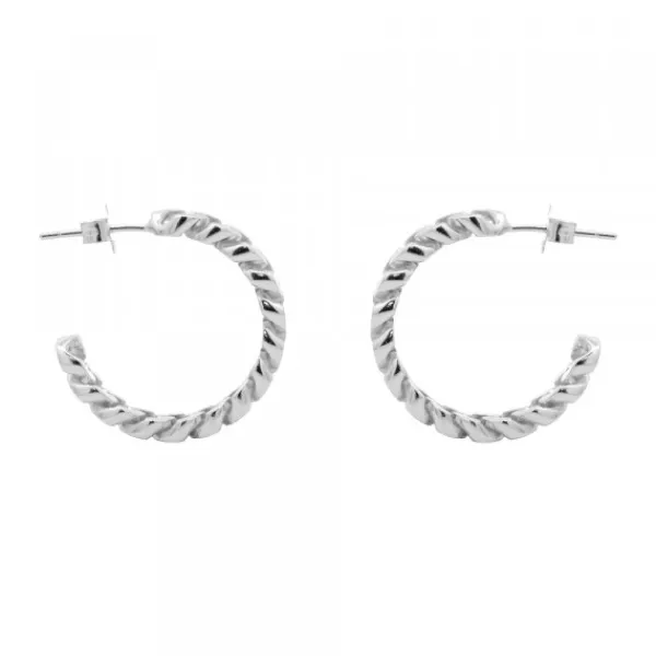 Pendientes Aro Chain Plata 22mm*Eguzkilore Clearance