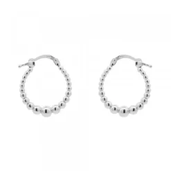 Pendientes Aro con Bolitas Plata 15mm*Eguzkilore Best