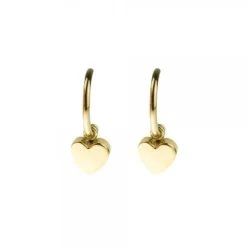 Pendientes Aro Corazón de Plata Dorada*Eguzkilore Sale
