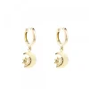 Pendientes Aro Cripa Luna Plata Dorada 11mm*Eguzkilore Outlet