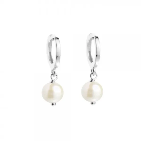 Pendientes Aro Cripa Plata y Perla 12mm*Eguzkilore Hot