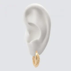 Pendientes Aro Doble Entrelazados Plata Dorada 20mm*Eguzkilore