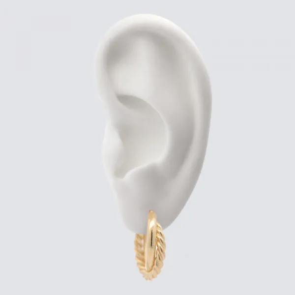 Pendientes Aro Doble Entrelazados Plata Dorada 20mm*Eguzkilore