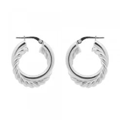 Pendientes Aro Doble Entrelazados de Plata 20mm*Eguzkilore Discount