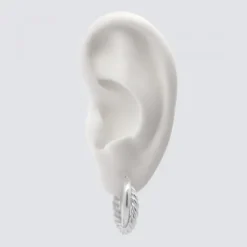 Pendientes Aro Doble Entrelazados de Plata 20mm*Eguzkilore Discount