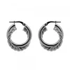 Pendientes Aro Doble Entrelazados en Rutenio 20mm*Eguzkilore Sale