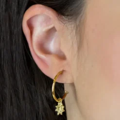 Pendientes Aro Plata Dorada 20mm*Eguzkilore Online