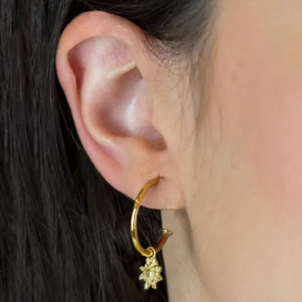 Pendientes Aro Plata Dorada 20mm*Eguzkilore Online
