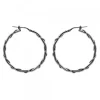 Pendientes Aro Enredado en Plata Negra 33mm*Eguzkilore