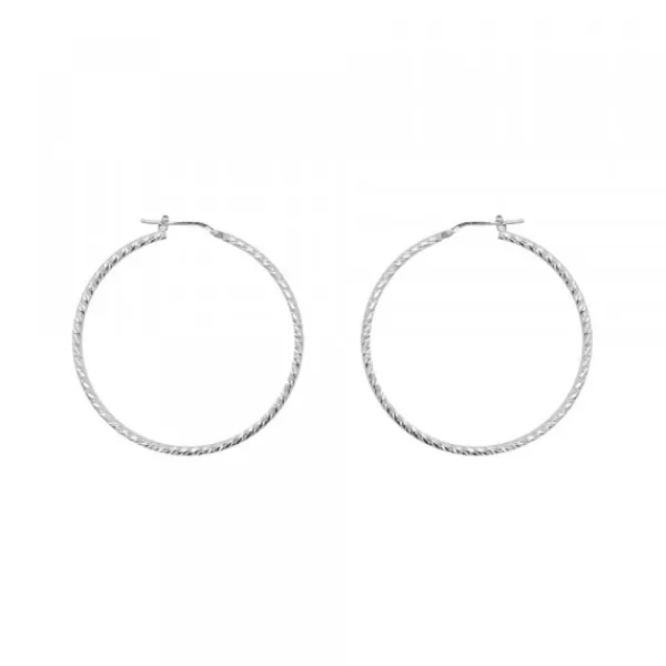 Pendientes Aro Entorchado Plata 35mm*Eguzkilore Discount
