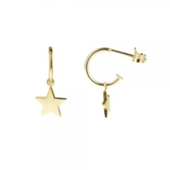 Pendientes Aro Estrella de Plata Dorada*Eguzkilore Discount