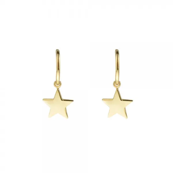 Pendientes Aro Estrella de Plata Dorada*Eguzkilore Discount