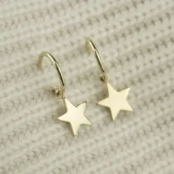 Pendientes Aro Estrella de Plata Dorada*Eguzkilore Discount