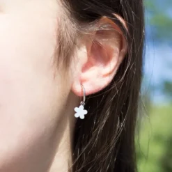 Pendientes Aro Flor de plata*Eguzkilore Sale