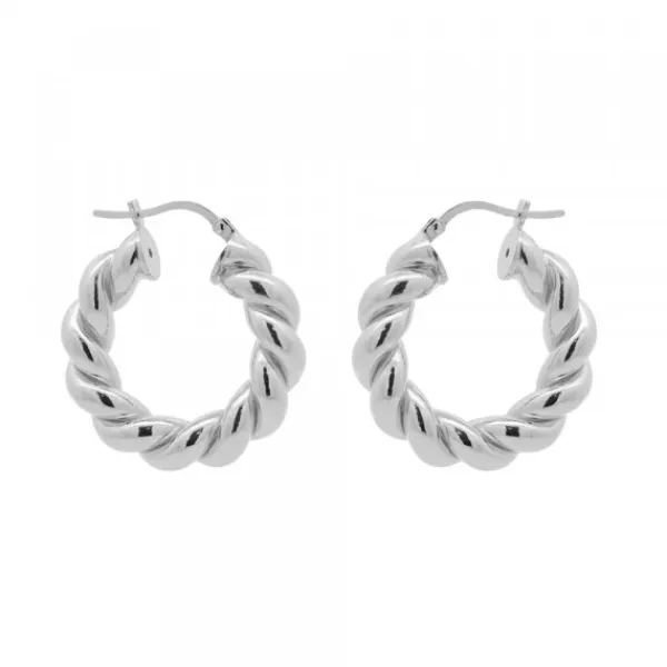 Pendientes Aro Gallonado Plata 20mm*Eguzkilore New
