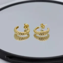 Pendientes Aro Grecia Plata Dorada 20mm*Eguzkilore Discount