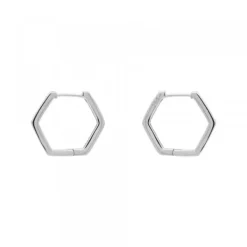 Pendientes Aro Hexagonal de Plata*Eguzkilore Discount