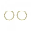 Pendientes Aro Hexagonal Plata Dorada y Circonitas 19mm*Eguzkilore Hot