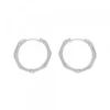 Pendientes Aro Hexagonal Plata y Circonitas 19mm*Eguzkilore