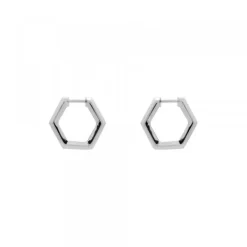 Pendientes Aro Hexagon de Plata*Eguzkilore Outlet