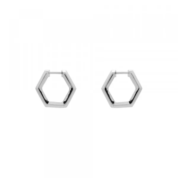 Pendientes Aro Hexagon de Plata*Eguzkilore Outlet