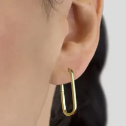 Pendientes Aro Hoop Plata Dorada 30mm*Eguzkilore Clearance