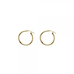 Pendientes Aro Martelé Plata Dorada 20mm*Eguzkilore Outlet