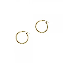 Pendientes Aro Martelé Plata Dorada 20mm*Eguzkilore Outlet