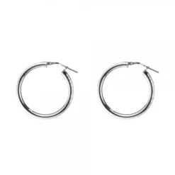 Pendientes Aro Martelé Plata 30mm*Eguzkilore New