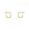 Pendientes Aro Mini Cuadrado Plata Dorada 12mmm*Eguzkilore Discount