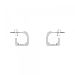 Pendientes Aro Mini Cuadrado Plata 12mm*Eguzkilore Best
