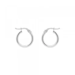 Pendientes Aro Oro Blanco 18kt.*Eguzkilore Online
