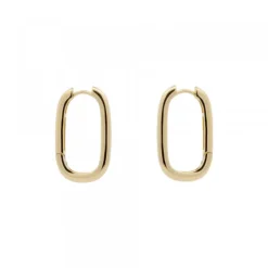 Pendientes Aro Oval Plata Dorada 22mm*Eguzkilore Discount