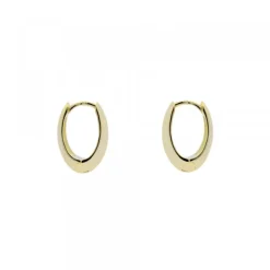 Pendientes Aro Oval Plata Dorada 17mm*Eguzkilore Clearance