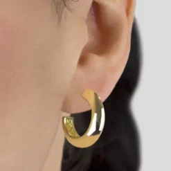 Pendientes Aro Plata Dorada 18mm*Eguzkilore New