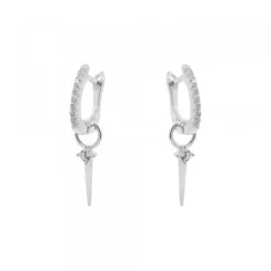 Pendientes Aro Plata y Circonitas 10mm*Eguzkilore Discount