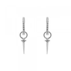 Pendientes Aro Plata y Circonitas 10mm*Eguzkilore Discount