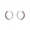 Pendientes Aro Plata y Circonitas Rosas*Eguzkilore Clearance