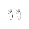 Pendientes Aro Plata y Circonita 15mm*Eguzkilore New