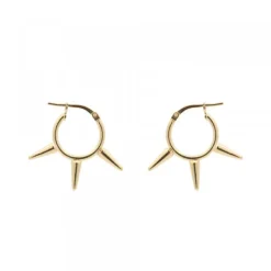 Pendientes Aro Punk Plata Dorada 12mm*Eguzkilore Discount